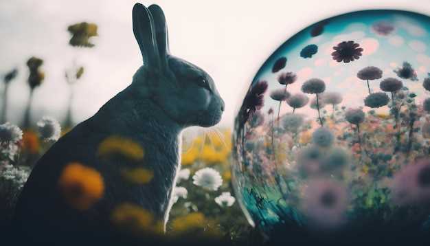 Lapin coloré en rêve